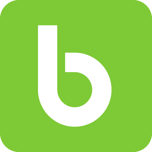 BrioDirect mobile app icon. Green background with white B